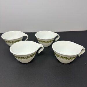 Set of 4 Vintage Corelle Crazy Daisy Spring Blossom Coffee Tea Cups Only A2